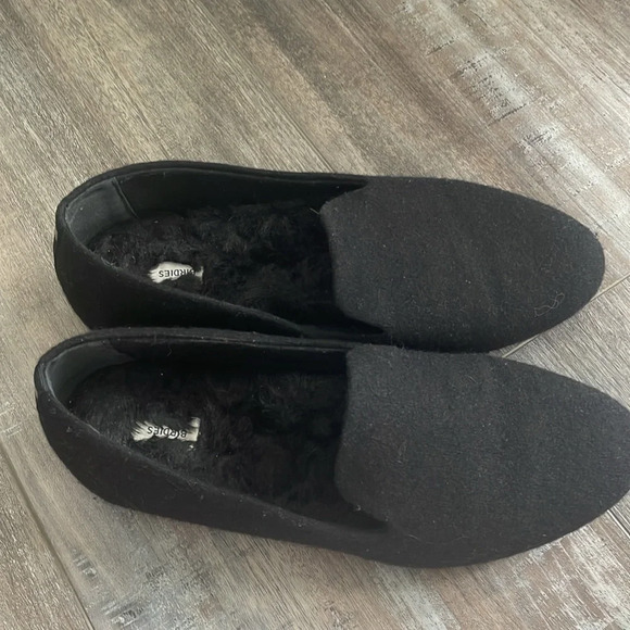 Birdies Felted Wool Lined Ballet Flats House Shoes Slippers Black size 9 - Picture 3 of 6